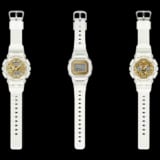Skeleton Gold S Series:  Smaller transparent G-Shock watches with metallic gold face and white case