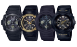 G-Shock AWG Series Basic Black and Black & Gold