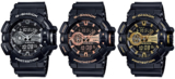G-Shock GA-400GB Black and Silver / Rose Gold / Yellow Gold Watches