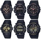 G-Shock GBX Black and Gold/Rose Gold Collection