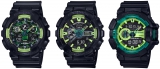 G-Shock Sporty Illumi Series: GA100LY-1A, GA110LY-1A, and GA400LY-1A