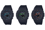 G-Shock GA-2100 Neon Accent Series: Stealth black with neon