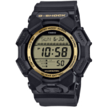 G-Shock GD-010GB-1A9: Black and gold with large LCD display and 10-year battery