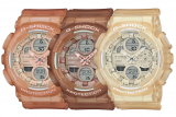 G-Shock GMA-S140NC Series: Frosted Translucent Brown, White