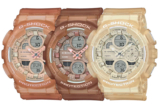 G-Shock GMA-S140NC Series: Frosted Translucent Brown, White