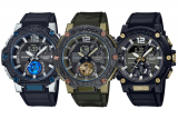 G-STEEL GST-B300XA-1A & GST-B300XB-1A3 with Sapphire Crystal and Carbon Bezel, Black and Gold GST-B300B-1A