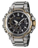 G-Shock MTG-B3000D-1A9 with partial ion plating offers a refined style in silver with gold accents