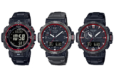 Pro Trek Firefall Series: PRW-30YT-1, PRW-50YT-1, PRW-60YT-1 with titanium bands & sapphire, inspired by El Capitan waterfall