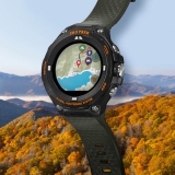Pro Trek Smart WSD-F20AGN in moss green and orange accents