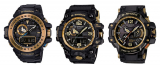 G-Shock Black and Gold Master of G Series: Gulfmaster, Mudmaster, Gravitymaster