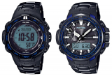 Casio Pro Trek Blue Moment Series with Titanium Band: PRW-3100YT-1JF & PRW-6100YT-1BJF