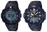 Casio Pro Trek Blue Moment Series with Titanium Band: PRW-3100YT-1JF & PRW-6100YT-1BJF