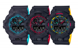 G-Shock GA-700SE Layered Neon Colors: Blue, Red, Yellow