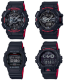 G-Shock Black and Red Heritage Layered Band Series