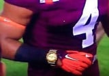 Virginia Tech RB J.C. Coleman wears gold G-Shock during football game